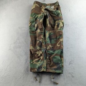 Vintage 80s US Military Pants Mens 30x30 Woodland Camo BDU Combat Made in USA